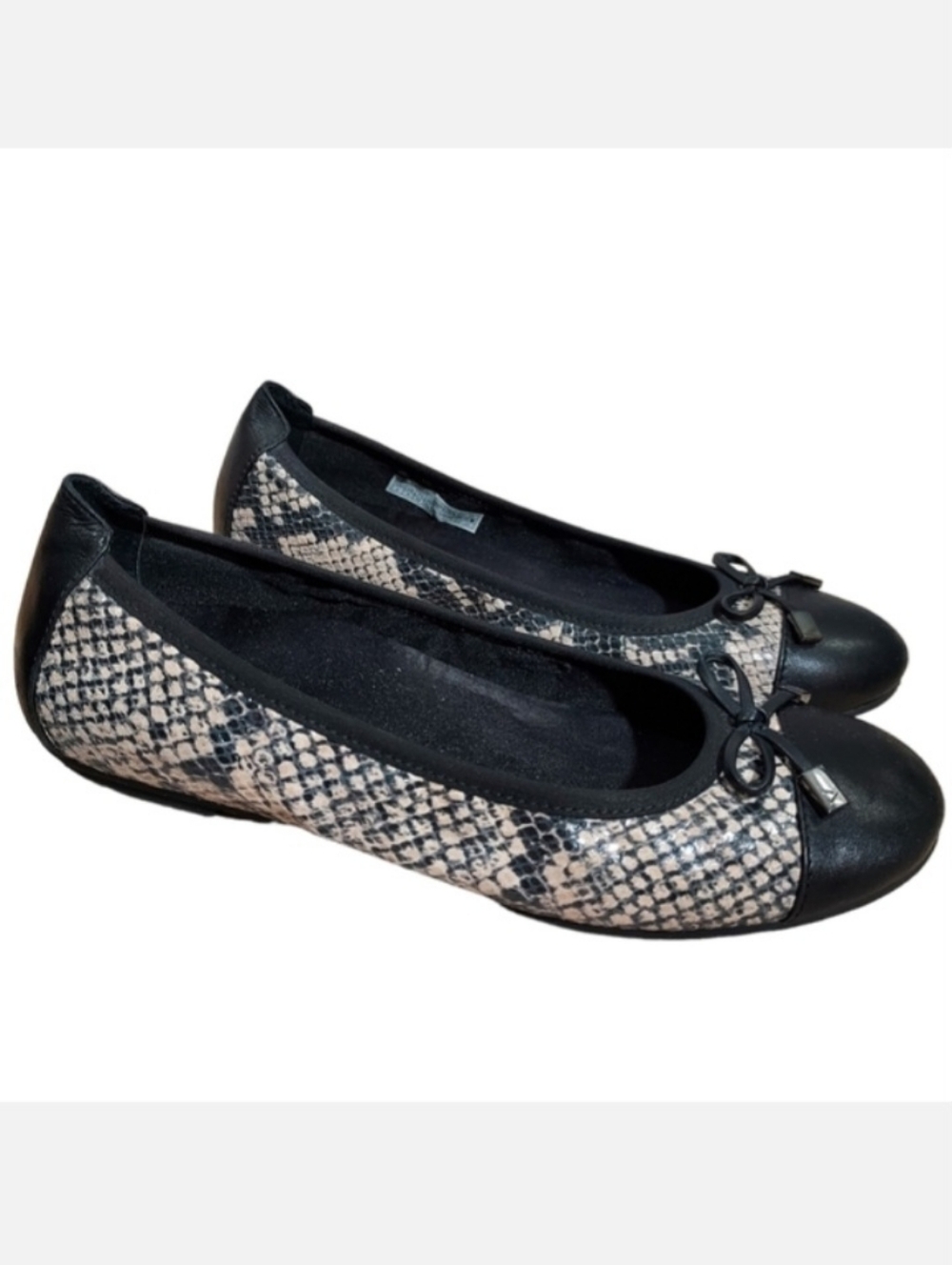 Vionic snake print Minna bow ballet flats 8